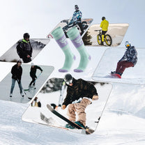 Ski socks, size 37-42 S/M - purple and green - Carlat