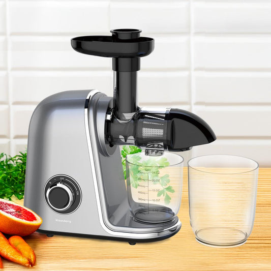 Slow juicer for fruits and vegetables, horizontal, gray, 150 W, Klausberg, KB-7868 - Carlat