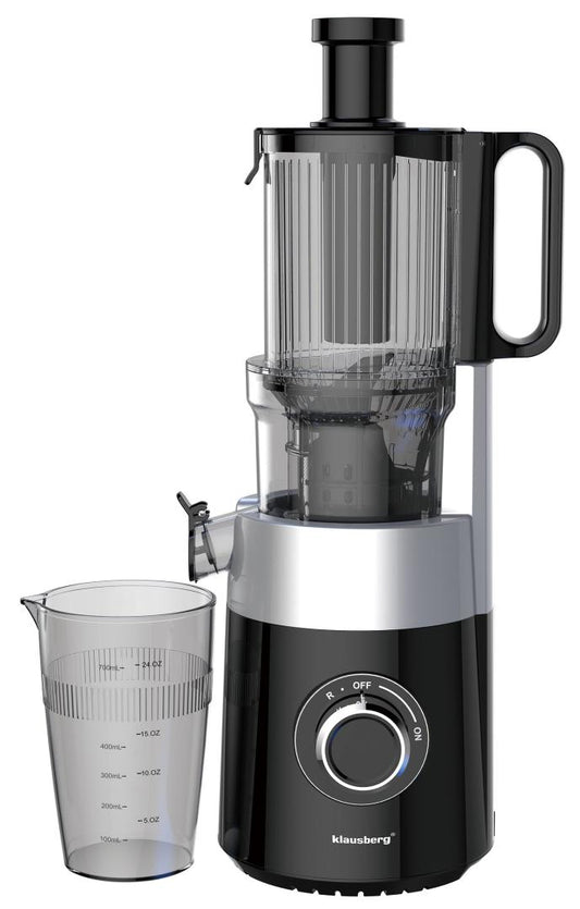 Slow juicer for fruits and vegetables, vertical, black, 180 W, Klausberg, KB-7871 - Carlat