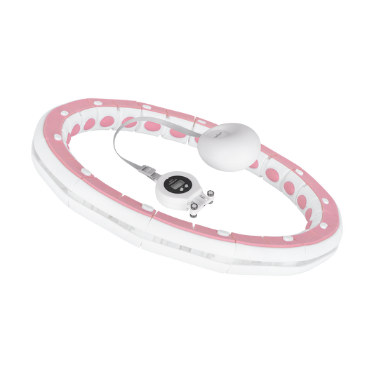 Smart Hula Hop Weight-Loss Hula Hoop with Counter, Nubs, and 50 cm Weight, Pink, REBEL ACTIVE - Carlat