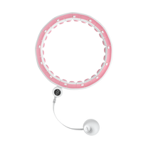 Smart Hula Hop Weight-Loss Hula Hoop with Counter, Nubs, and 50 cm Weight, Pink, REBEL ACTIVE - Carlat