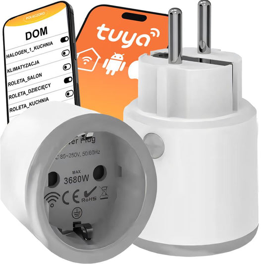 Smart Plug with Watt Meter, Timer, and Wi-Fi App - er1171 - Carlat