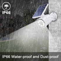 Solar-powered dummy camera, flashing LED, motion sensor, LED lighting, free sticker, SOL1800S/W - Carlat