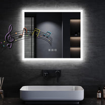Sonni Bathroom LED Wall Mirror, Rectangular with LED Lighting, Cool White, IP44 Energy Saving - Carlat