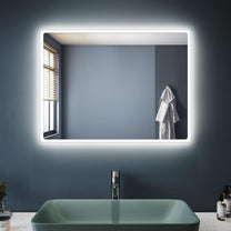 Sonni Bathroom LED Wall Mirror, Rectangular with LED Lighting, Cool White, IP44 Energy Saving - Carlat