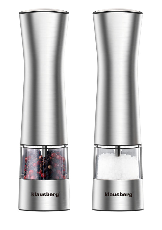 Spice Grinders – Electric salt and pepper mills, gray, Klausberg - Carlat