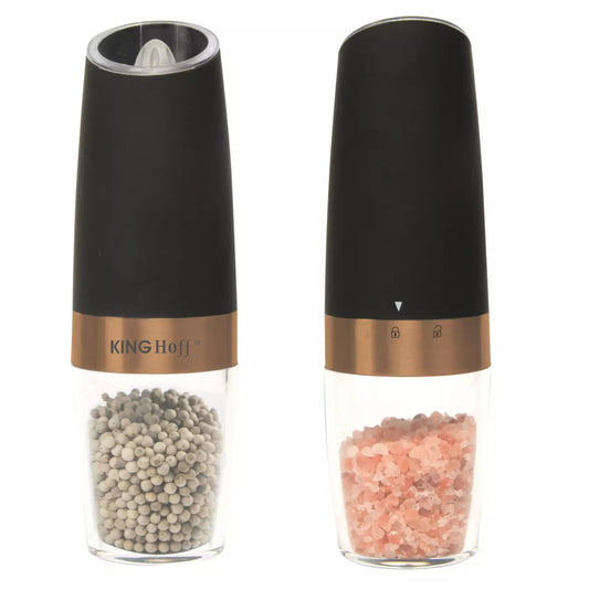 Spice – Set of two Kinghoff gravity-fed salt and pepper mills - Carlat