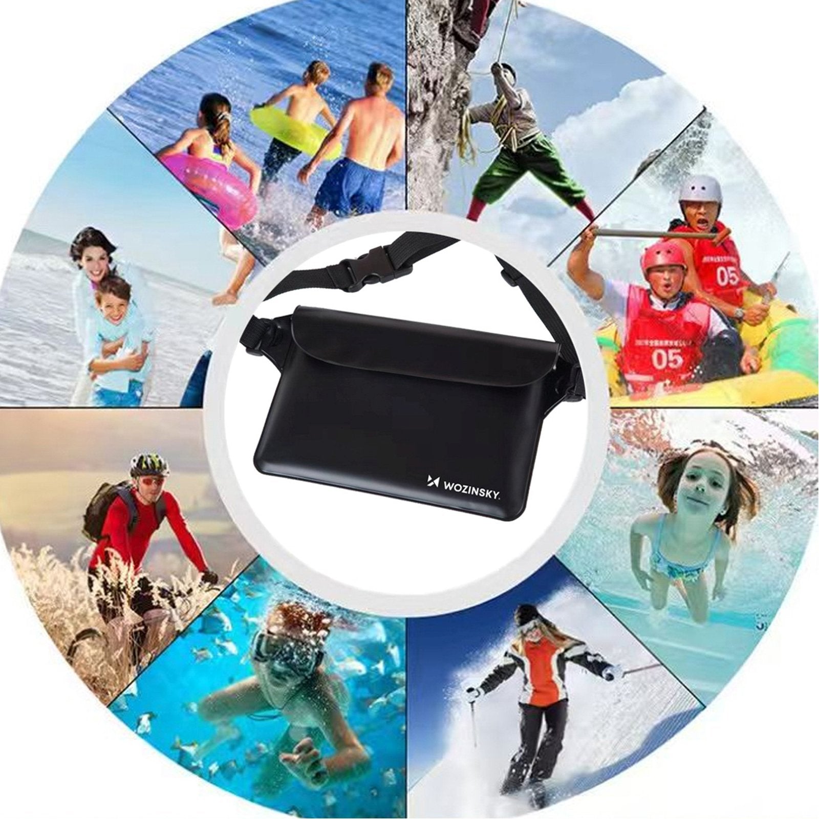 Sporting Goods – Waterproof PVC waist bag for phone, documents - Carlat