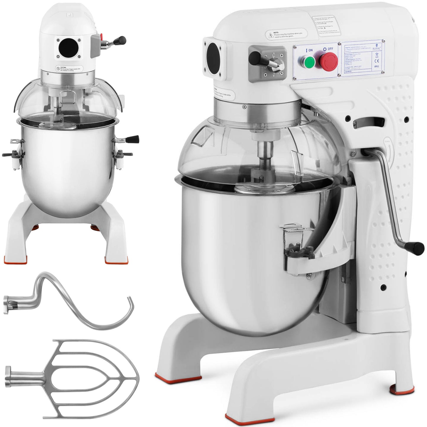 Stand Mixers – Spiral planetary mixer with lowerable bowl, 30 - Carlat