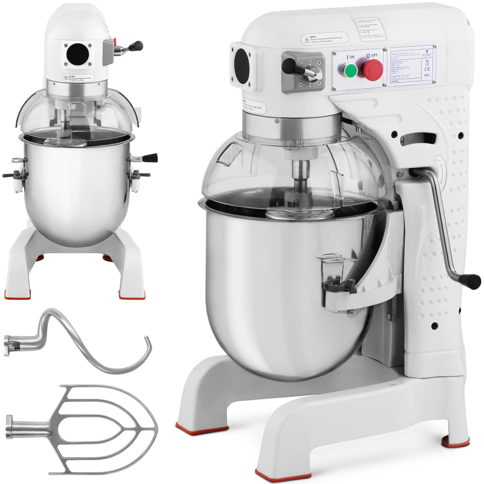 Stand Mixers – Spiral planetary mixer with lowerable bowl, 30 - Carlat