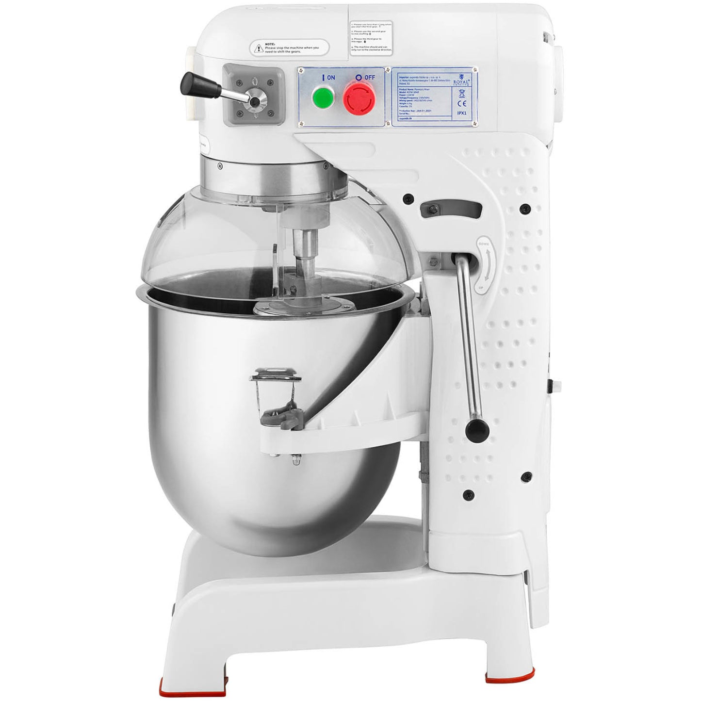 Stand Mixers – Spiral planetary mixer with lowerable bowl, 30 - Carlat