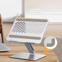 Stand, foldable stand for laptop, tablet, for standing work, silver - Carlat