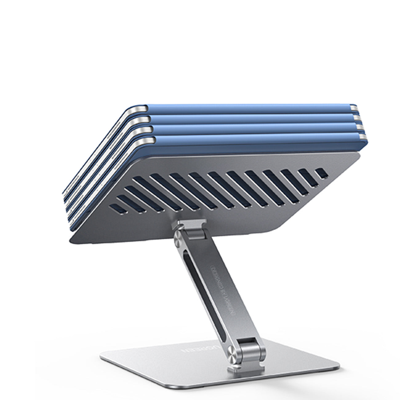 Stand, foldable stand for laptop, tablet, for standing work, silver - Carlat