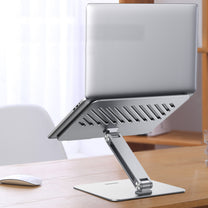 Stand, foldable stand for laptop, tablet, for standing work, silver - Carlat