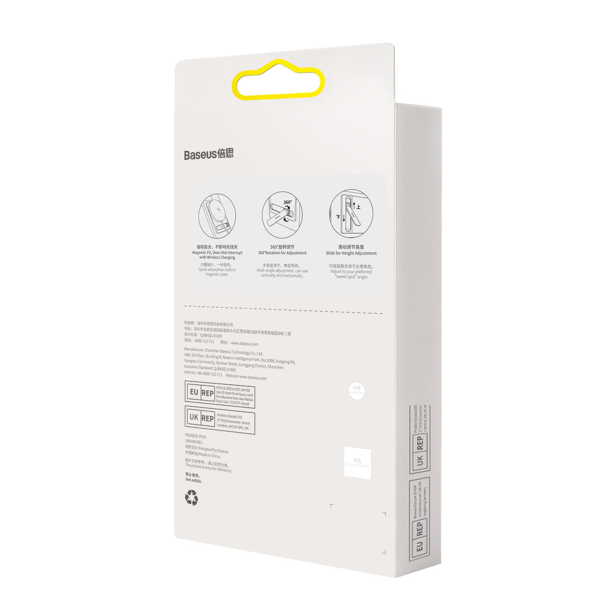 Stand for phone folding with magnetic handle white - Carlat