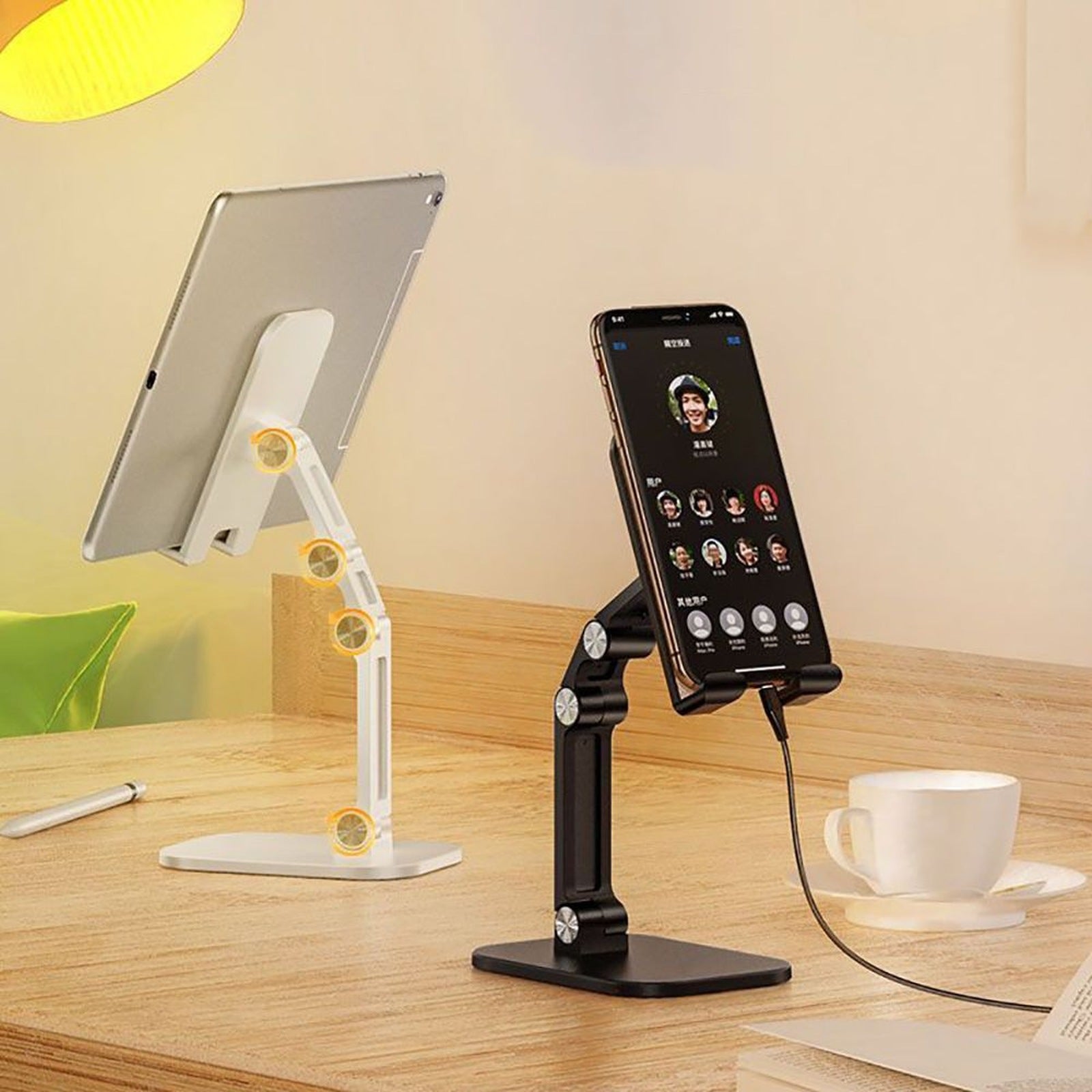 Stand stand, universal holder for smartphone, tablet up to 13" - gray - Carlat