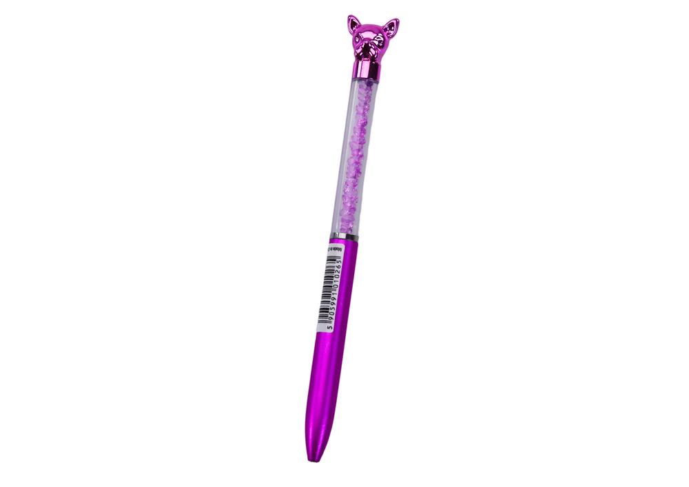 Stationery – Blue "Diamenciki" Pen with Dog, 0.7mm Refill, Assorted Colors - Carlat