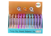 Stationery – Blue "Diamenciki" Pen with Dog, 0.7mm Refill, Assorted Colors - Carlat