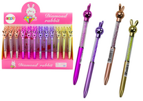 Stationery – Blue "Diamenciki" Rabbit Ballpoint Pen, 0.7mm Refill, Assorted Colors - Carlat