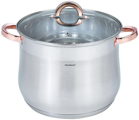 Steel pot with lid, 10.7 L, 2 cm diameter, Klausberg, KB-7794 - Carlat
