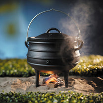 Stock Pots – Cast iron cauldron, hunting pot over the - Carlat