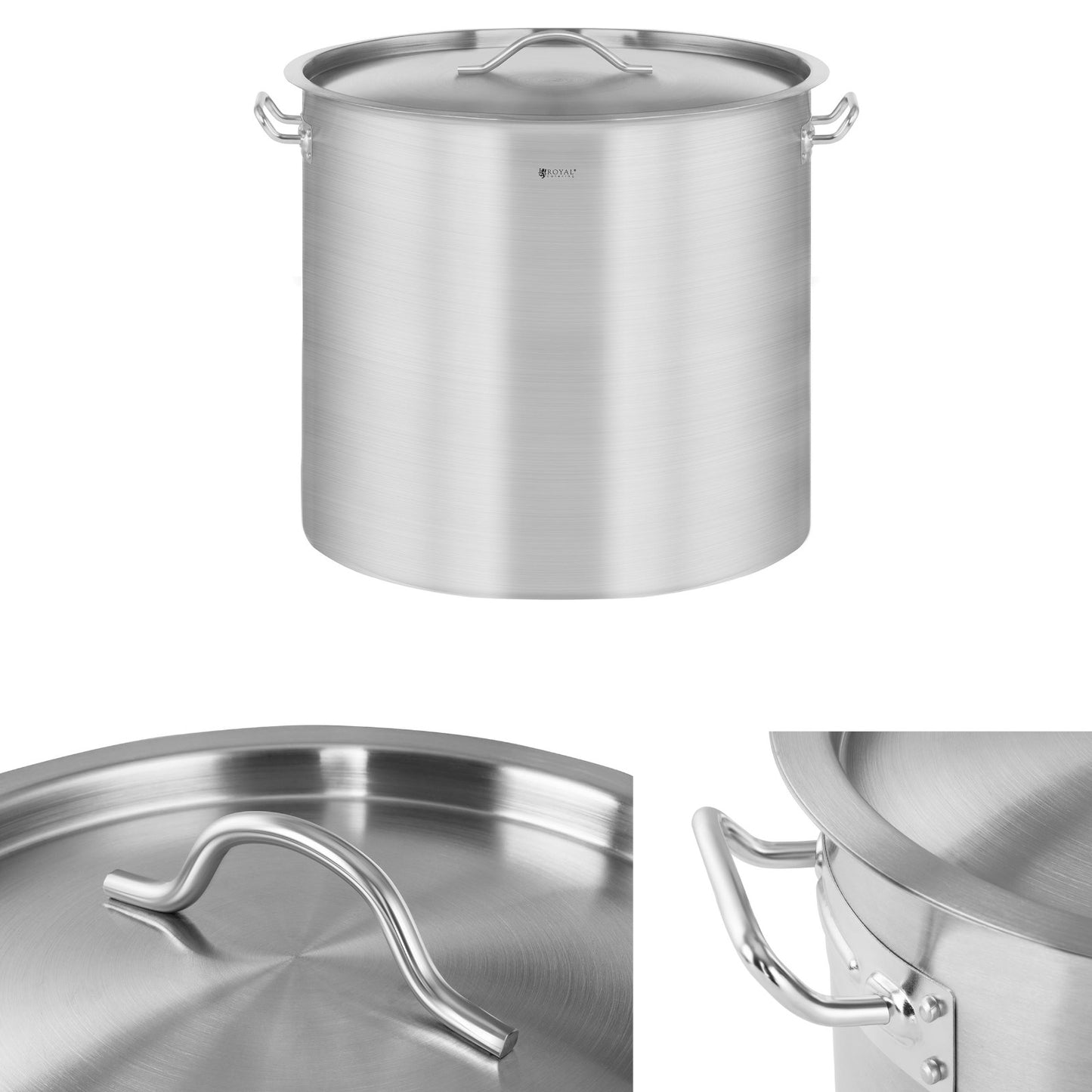 Stock Pots – Catering pot with lid, stainless steel, for - Carlat