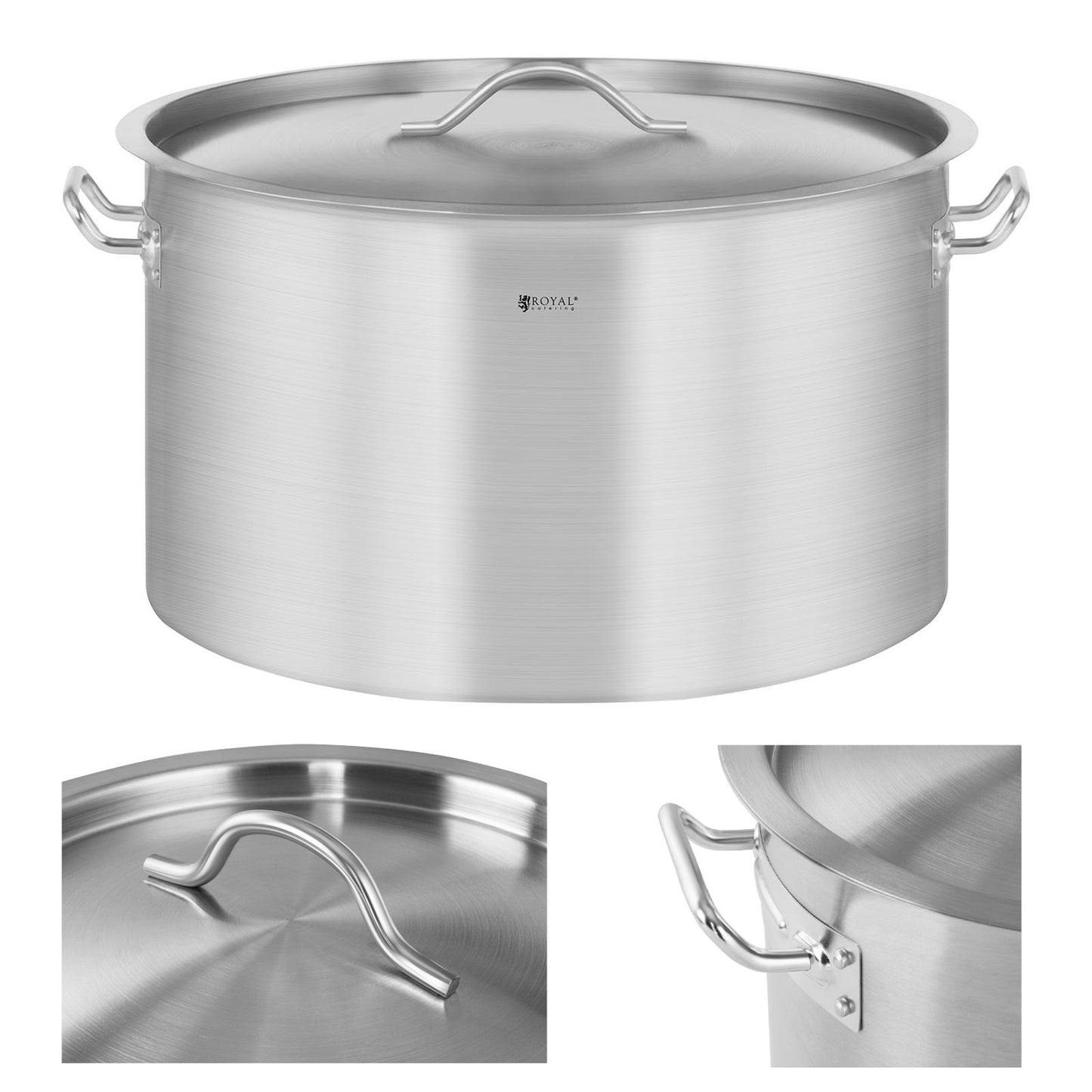 Stock Pots – Catering pot with lid, stainless steel, for - Carlat