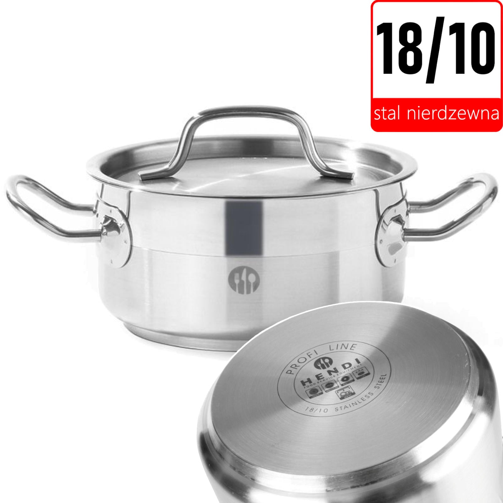 Stock Pots – Garnek niski Kitchen Line z pokrywką 7.3 - Carlat