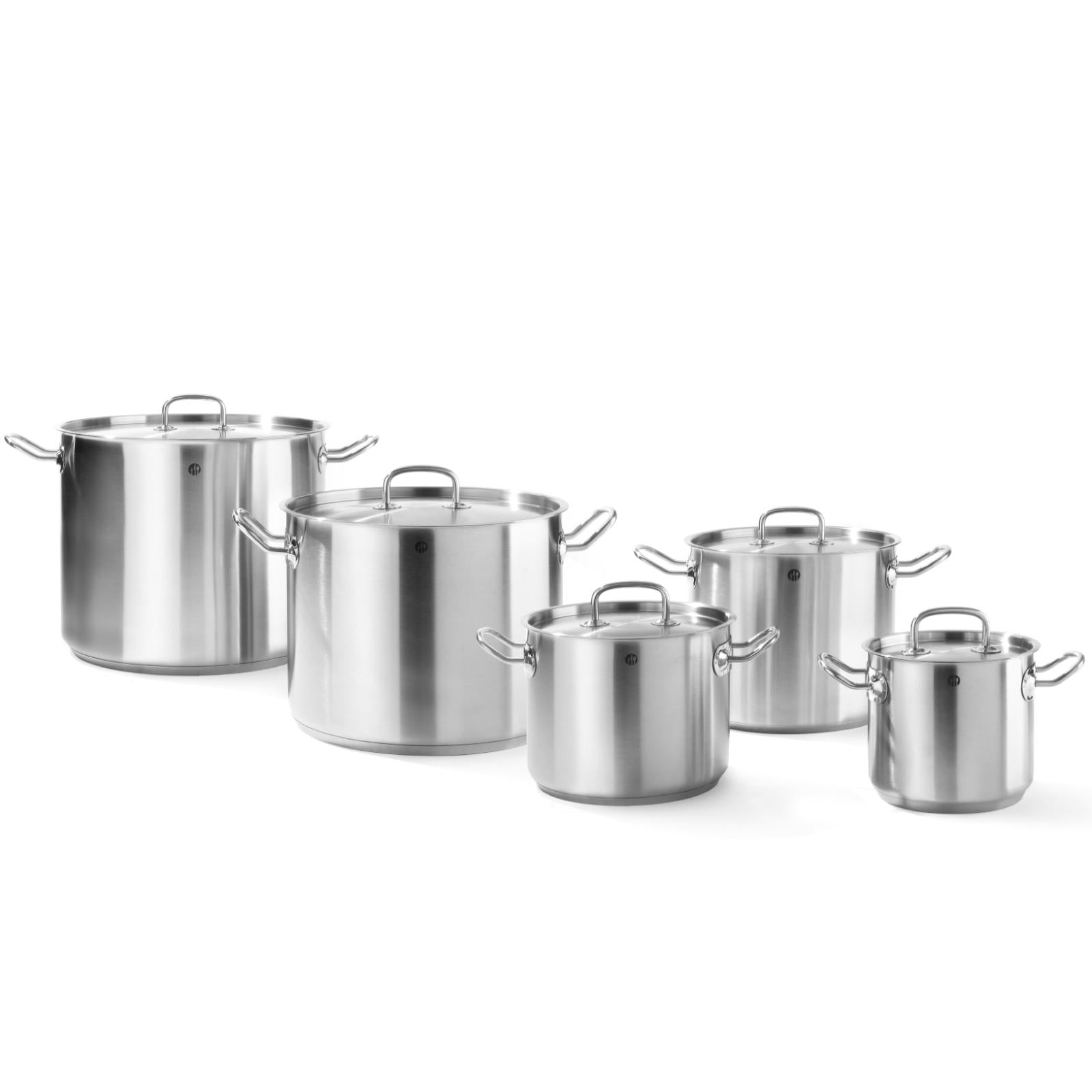 Stock Pots – Kitchen Line high pot with lid, 21 - Carlat