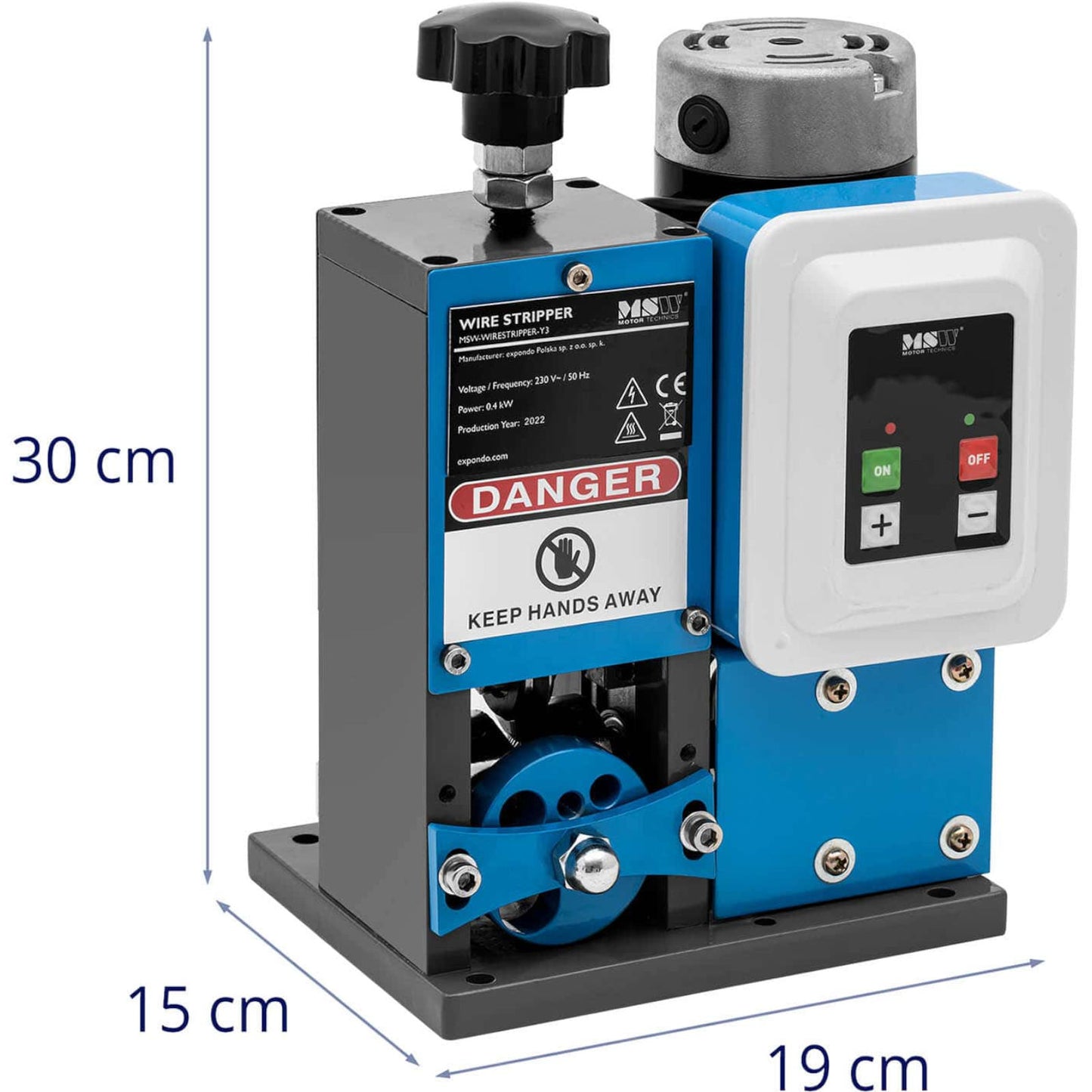 Stripping machine for stripping insulation from cables and wires, 400 - Carlat