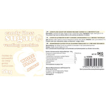 Sugar for the cotton candy machine, granulation 0.8-1.2mm, natural flavor, WHITE 5kg - Carlat
