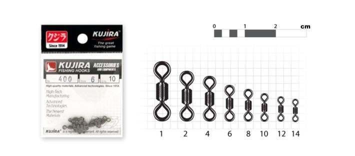 KUJIRA 400 Swivel / Size 10 / 10pcs / 400-BN-10-F10