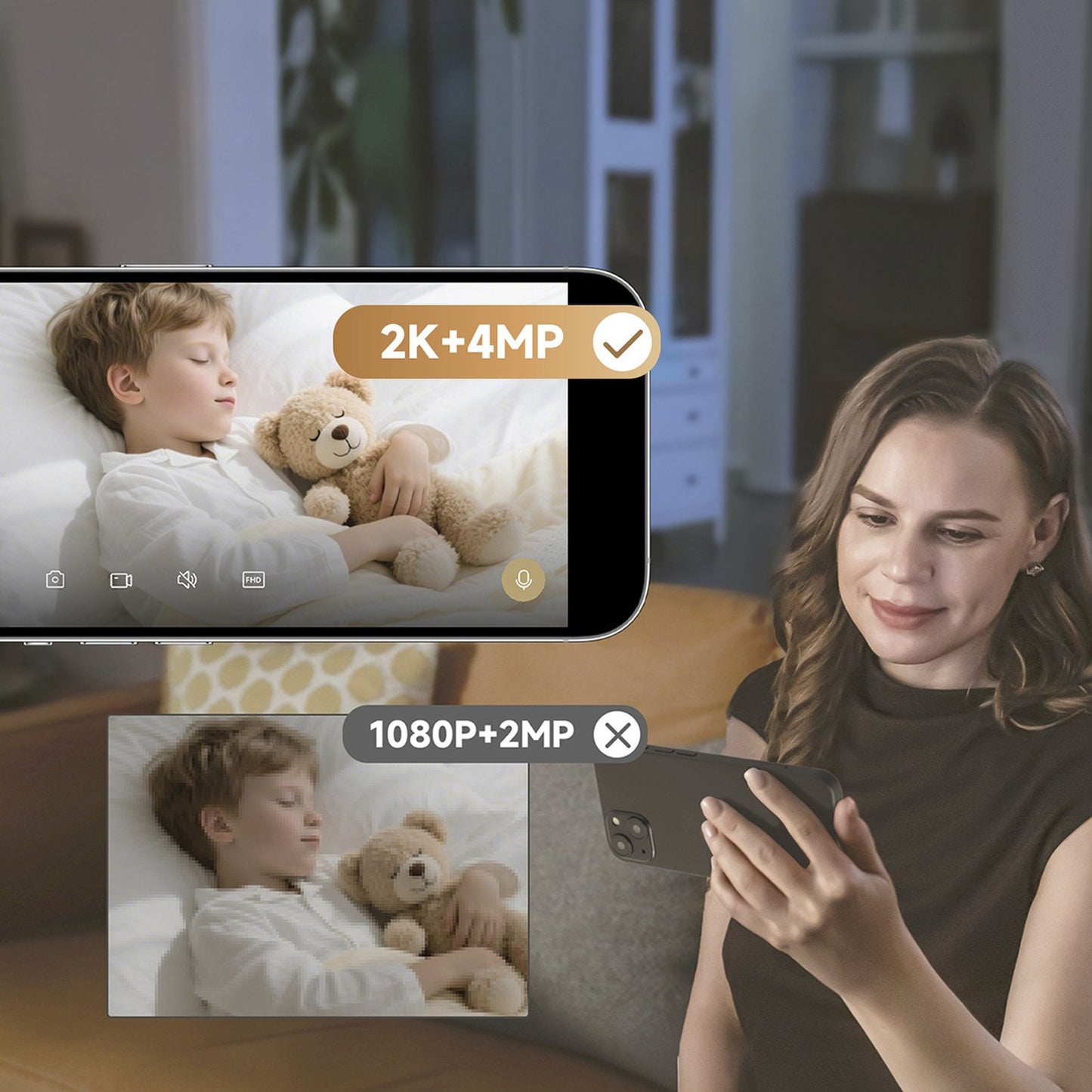 Surveillance Camera Accessories – 1080p IR Wi-Fi Bluetooth indoor surveillance - Carlat