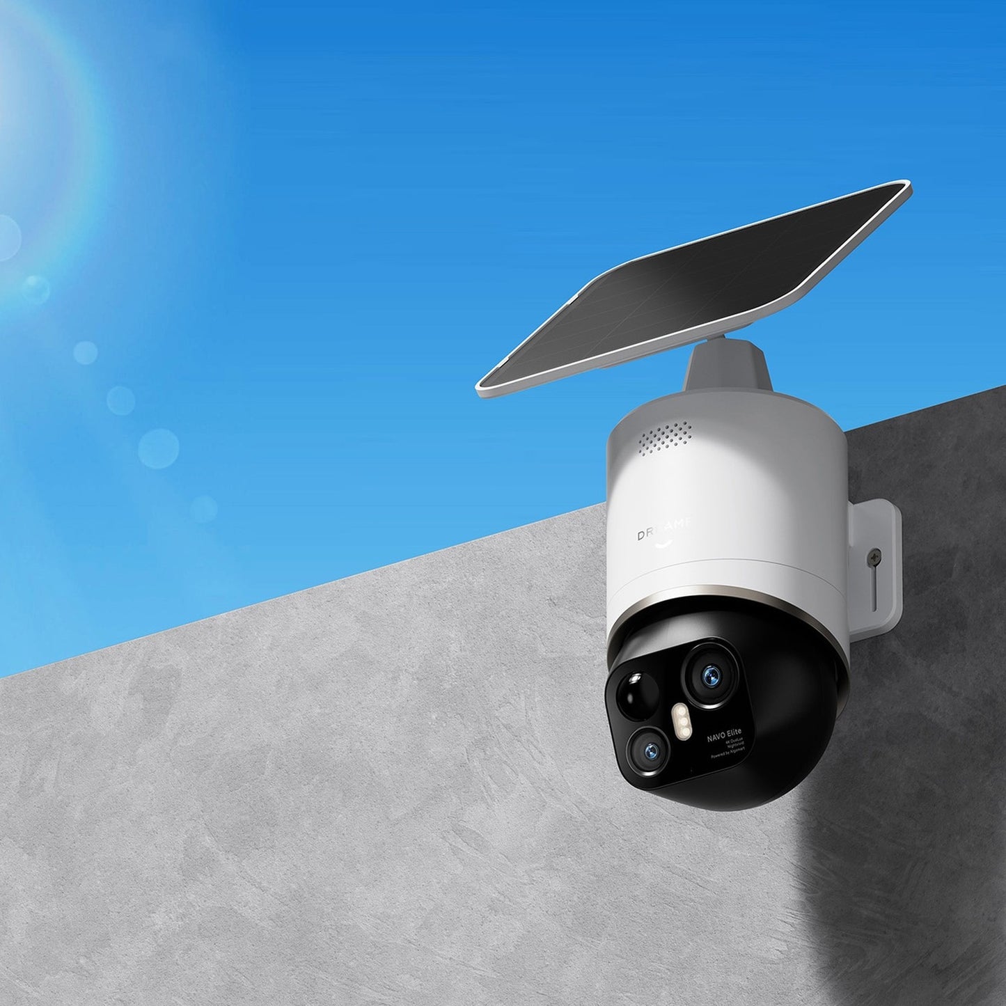 Surveillance Camera Accessories – 360 Outdoor Camera with Solar Panel - Carlat