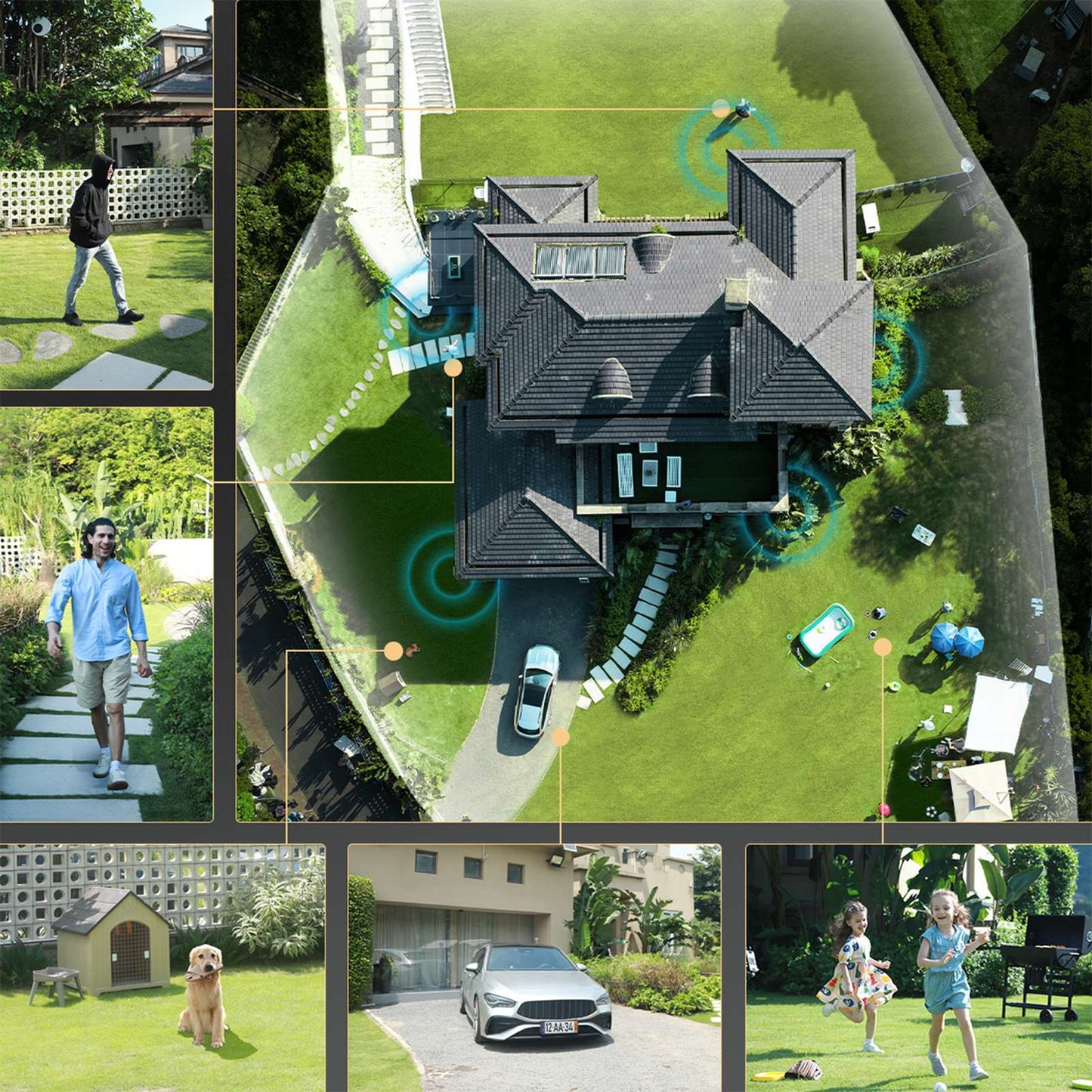 Surveillance Camera Accessories – 360 Outdoor Camera with Solar Panel - Carlat