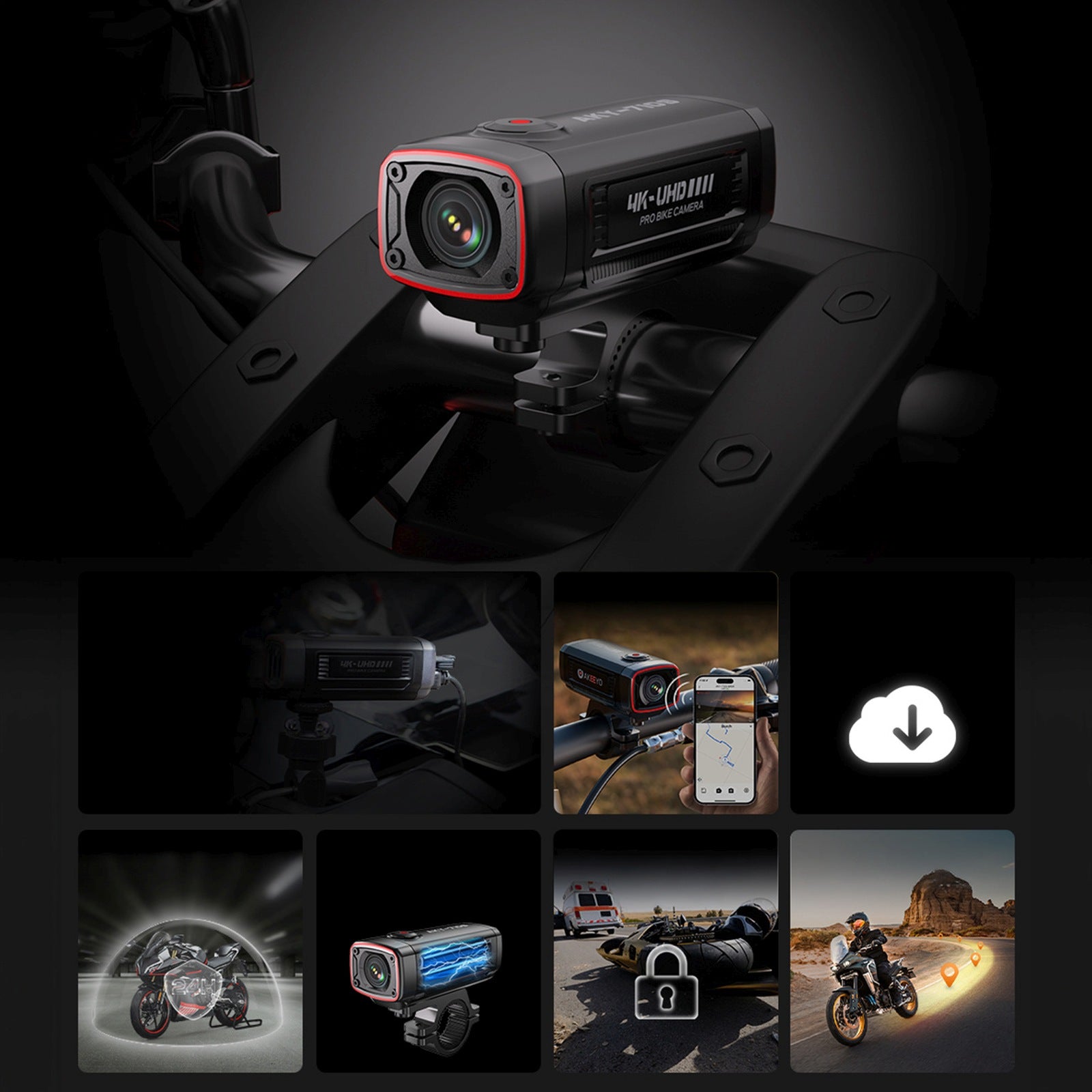 Surveillance Camera Accessories – 4K sports video recorder camera for - Carlat