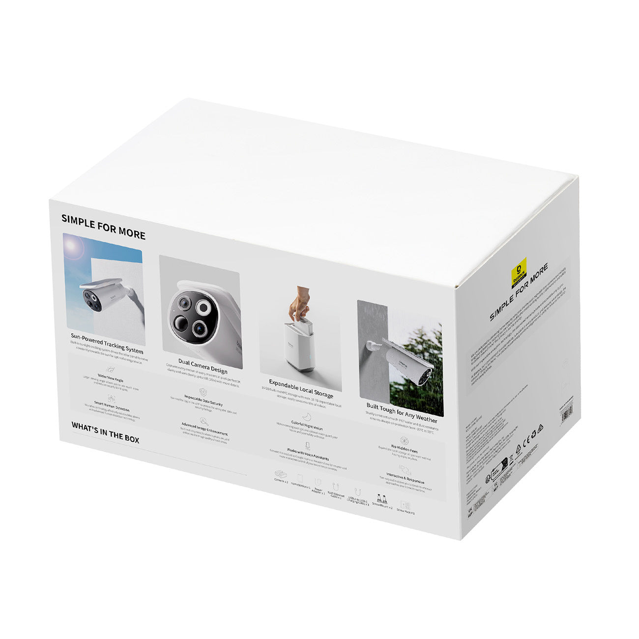 Surveillance Camera Accessories – Outdoor solar monitoring kit with 2 - Carlat
