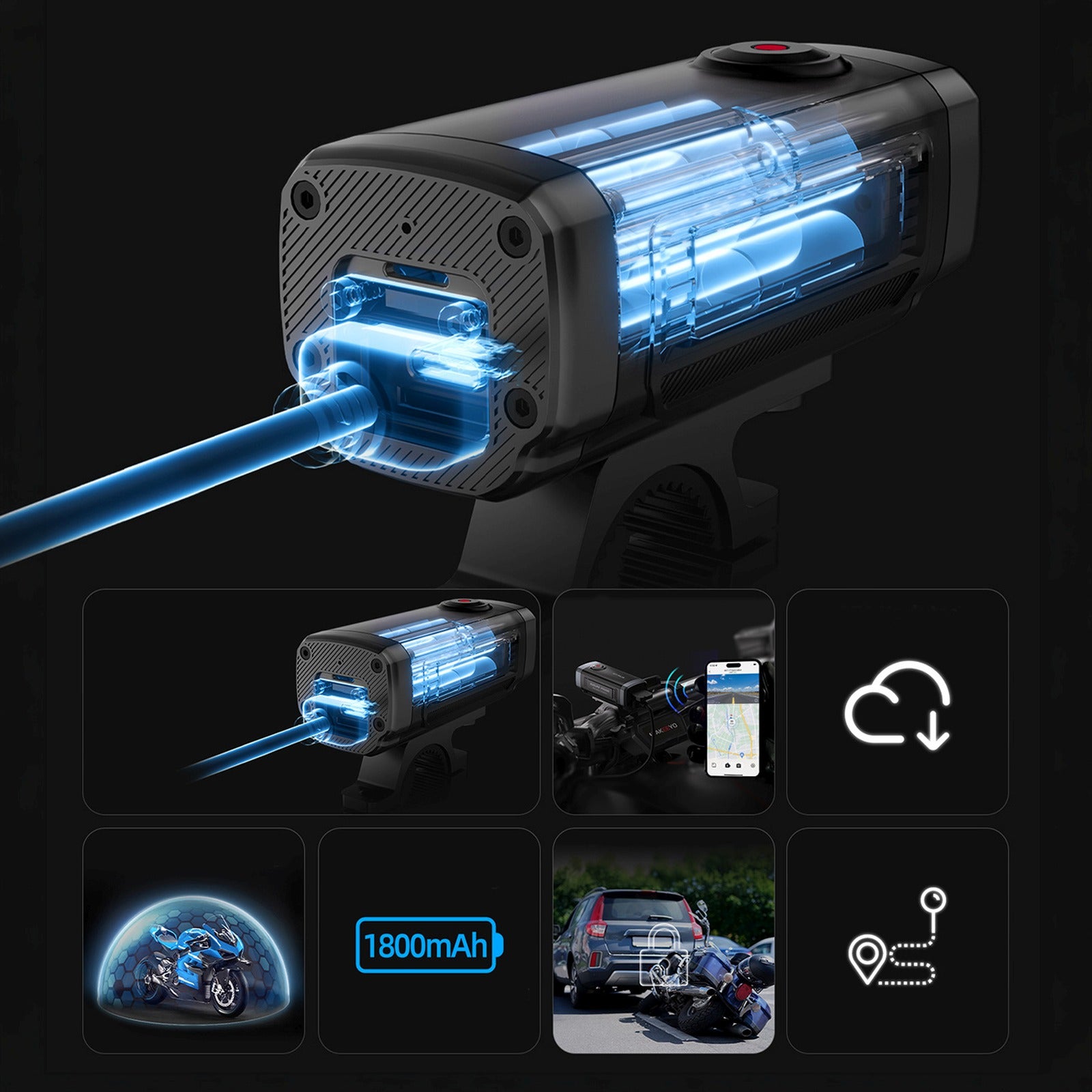 Surveillance Camera Accessories – Sports video recorder camera for bicycle - Carlat