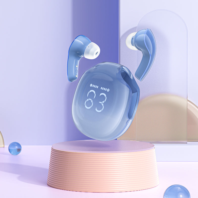 T9 Bluetooth 5.3 in-ear USB-C wireless headphones, blue - Carlat