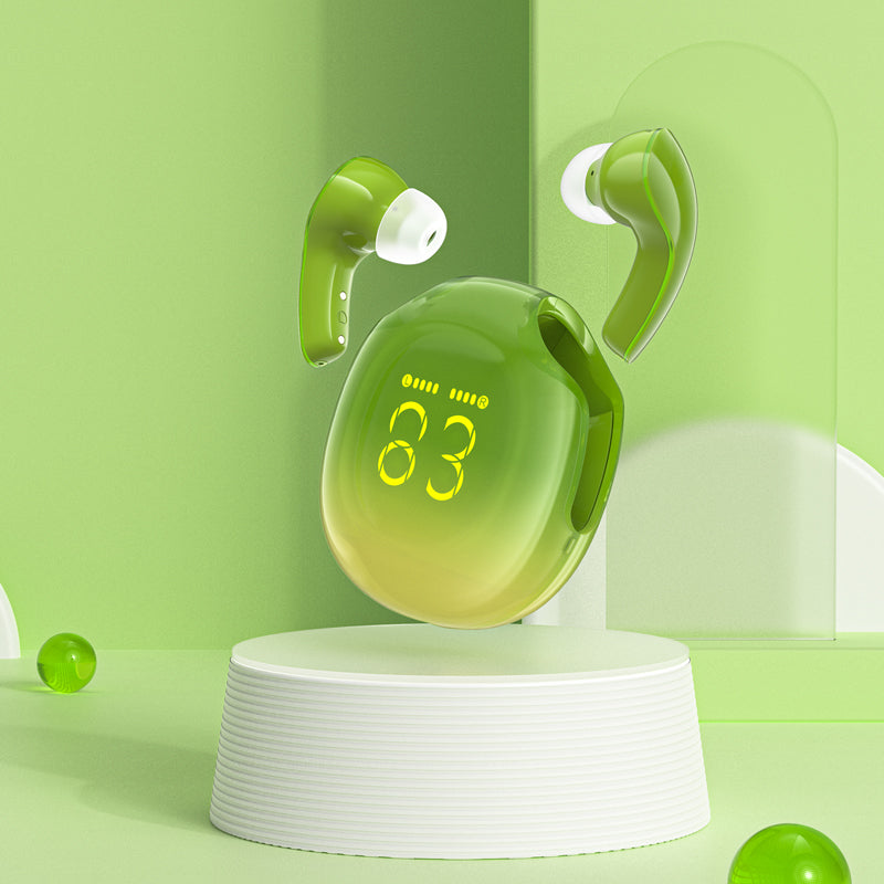 T9 Bluetooth 5.3 in-ear USB-C wireless headphones, green - Carlat