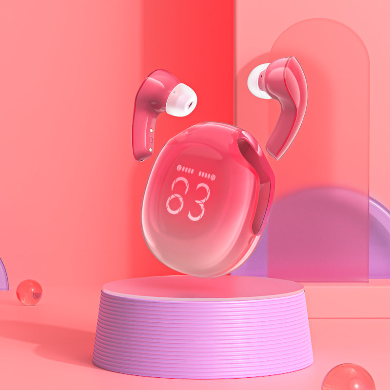 T9 Bluetooth 5.3 in-ear USB-C wireless headphones, red - Carlat