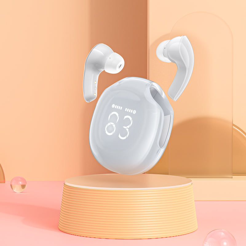 T9 Bluetooth 5.3 in-ear USB-C wireless headphones, white - Carlat