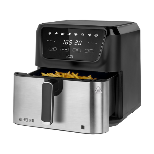 TEESA DIGITAL AIR FRYER XXL Oil-Free Air Fryer, 8L, 1700W, large bowl, presets, keep-warm function - Carlat