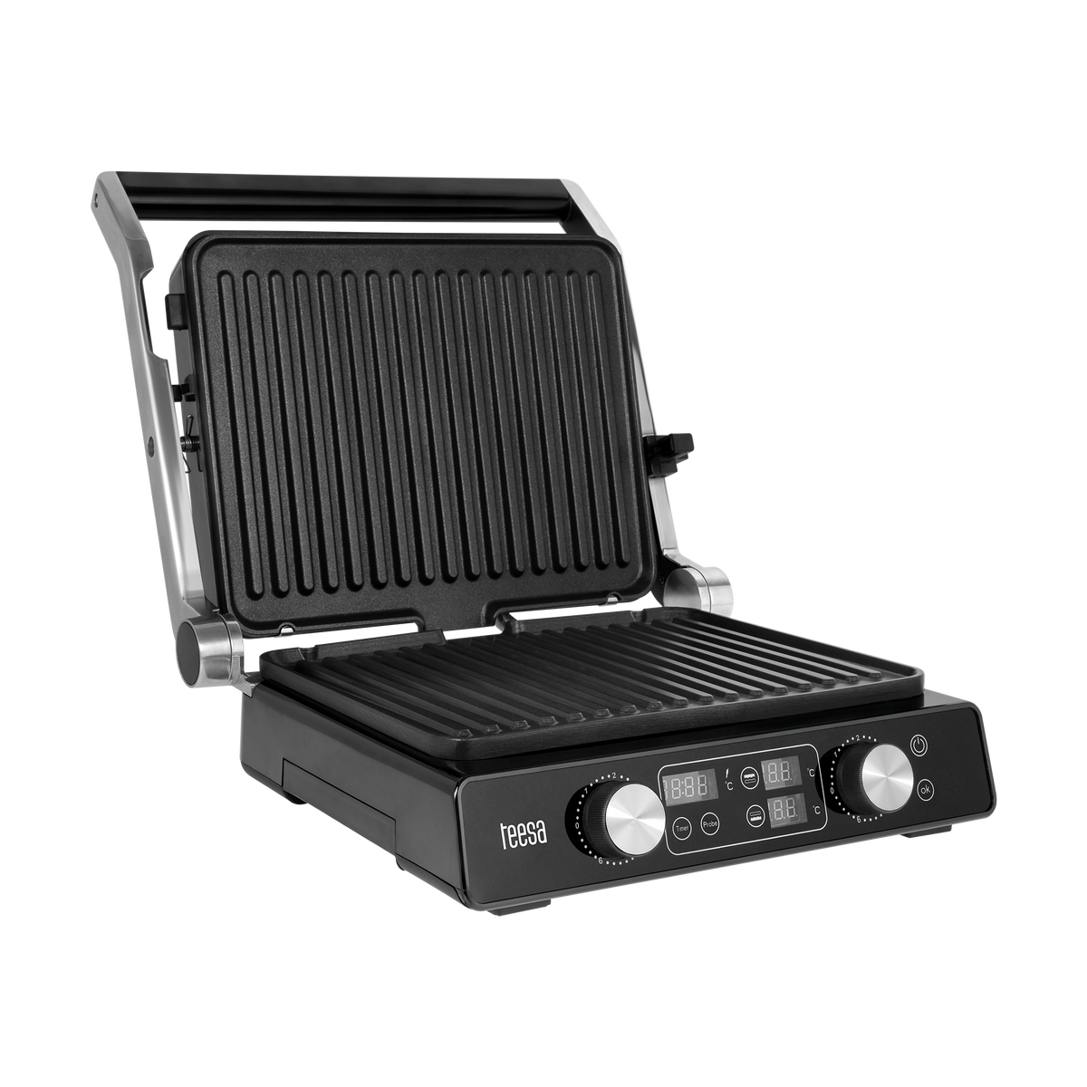 TEESA Electric Grill, Panini Grill, Sandwich Maker, 3 Settings, Removable Plates, 2000W - Carlat