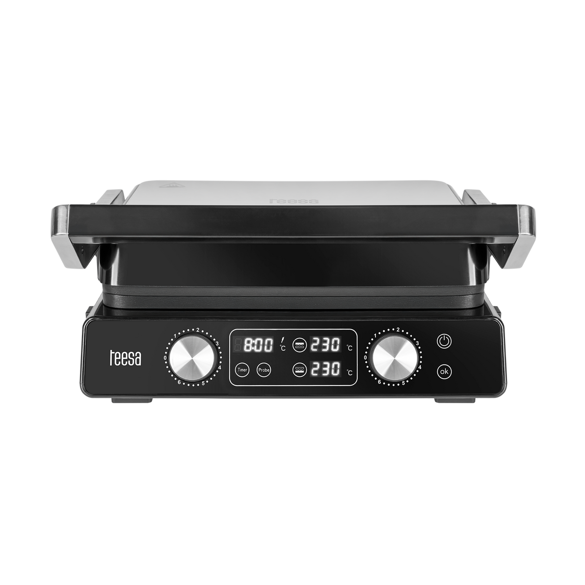 TEESA Electric Grill, Panini Grill, Sandwich Maker, 3 Settings, Removable Plates, 2000W - Carlat
