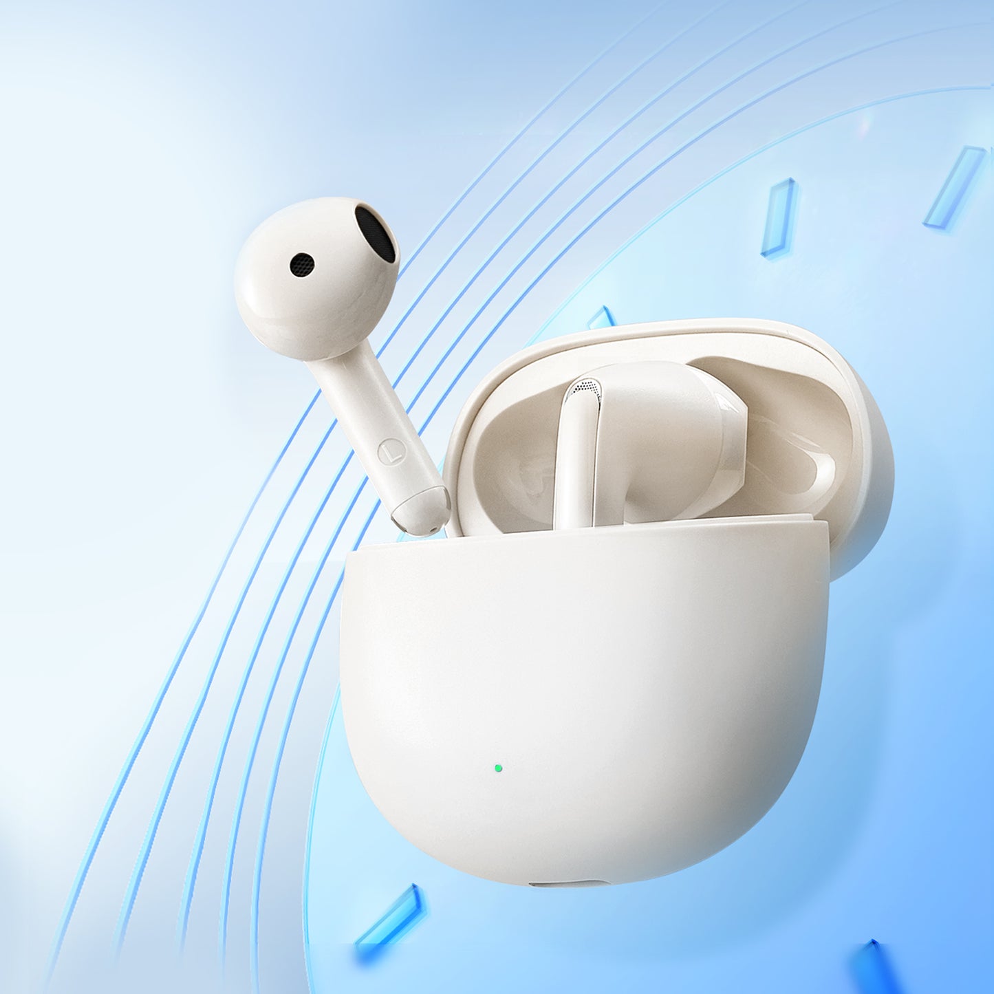 TWS Funpods Series JR-FB1 Bluetooth 5.3 wireless headphones, beige - Carlat