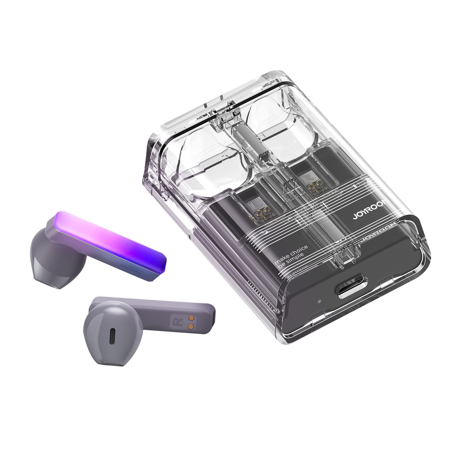 TWS IceLens Series wireless headphones with LED lights, black - Carlat