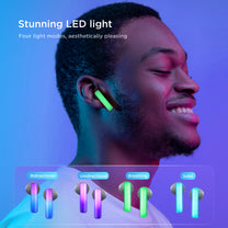 TWS IceLens Series wireless headphones with LED lights, black - Carlat