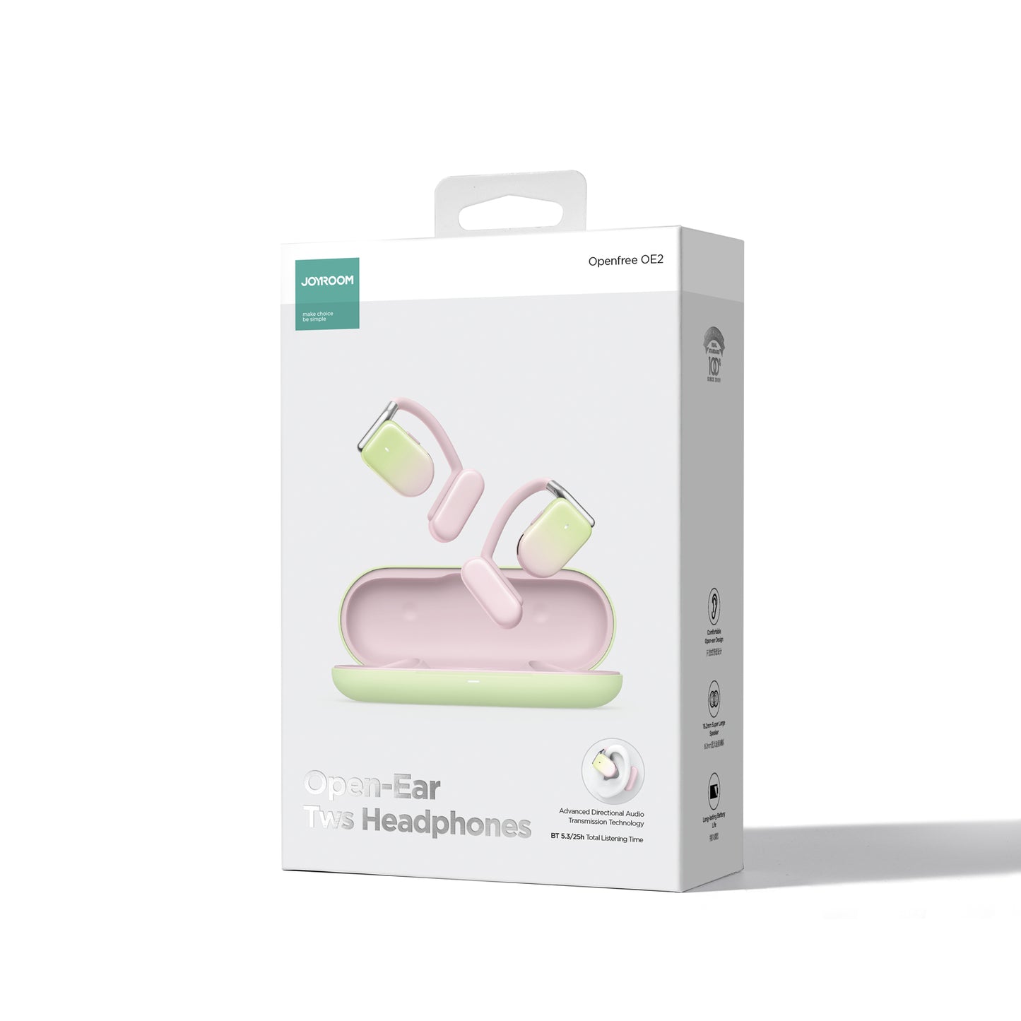 TWS Openfree JR-OE2 wireless headphones, pink - Carlat