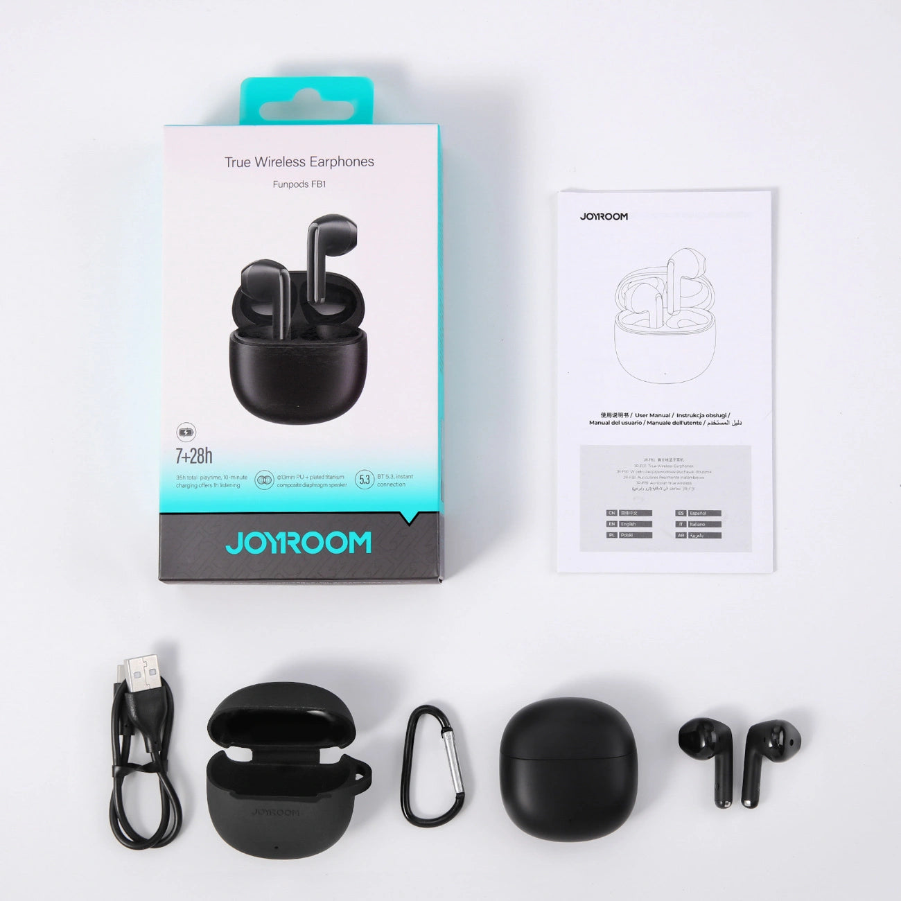 TWS wireless Bluetooth in-ear headphones - black - Carlat